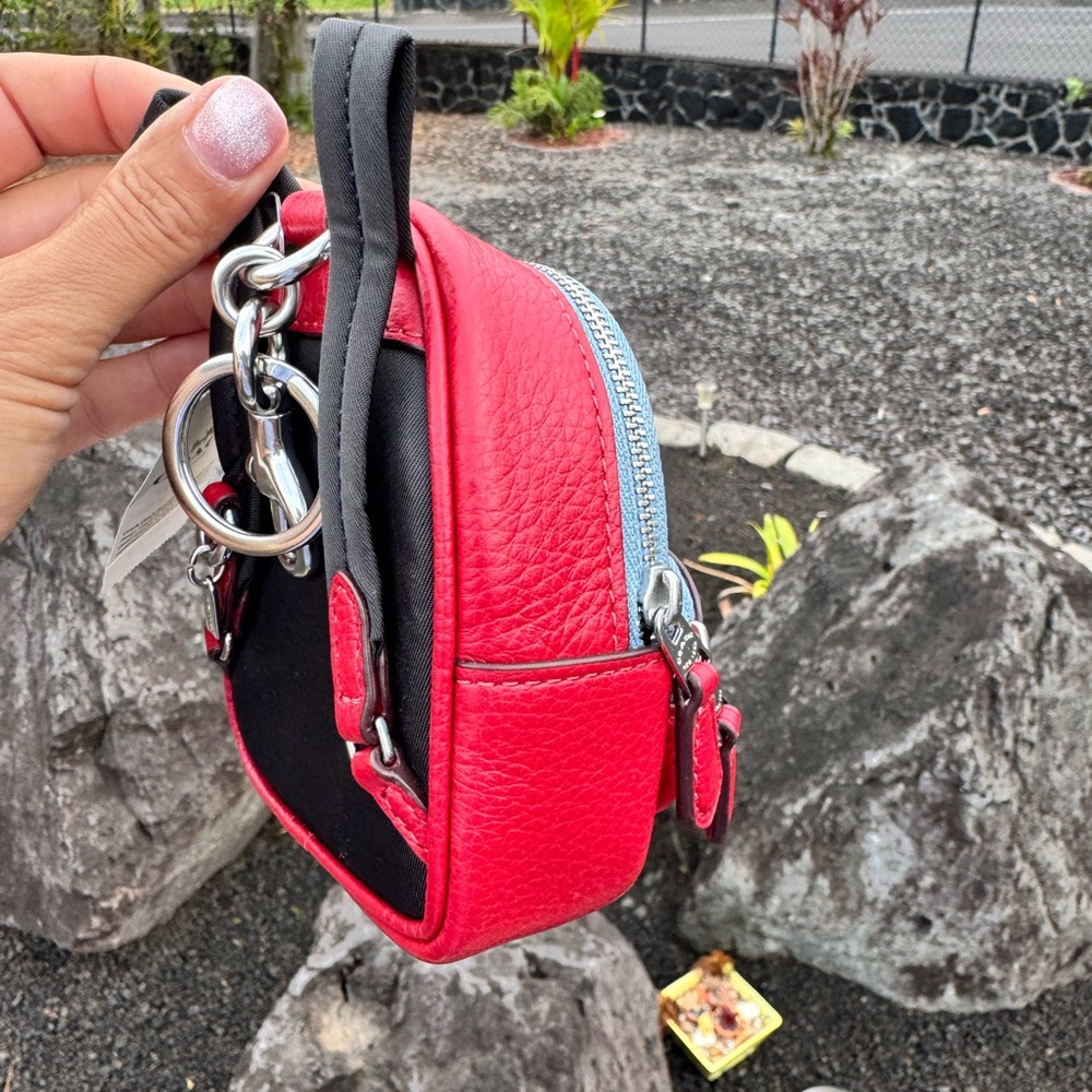 Coach Mini Backpack NWT Bag Charm Keychain Red Leather - Picture 7 of 12